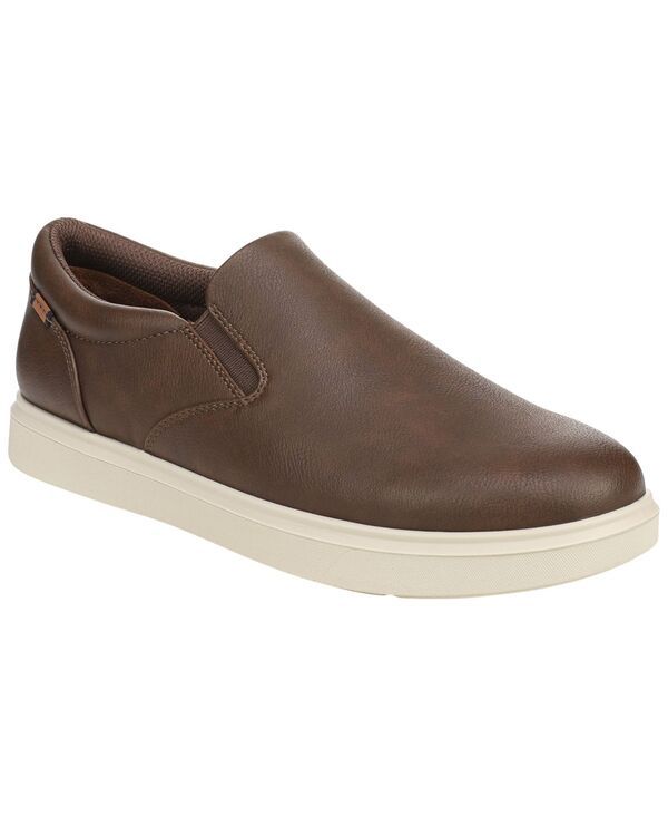 【送料無料】 ドクター・ショール メンズ スリッポン・ローファー シューズ Mens City Cloud SlipOn Shoes Dark Brown Faux Leather