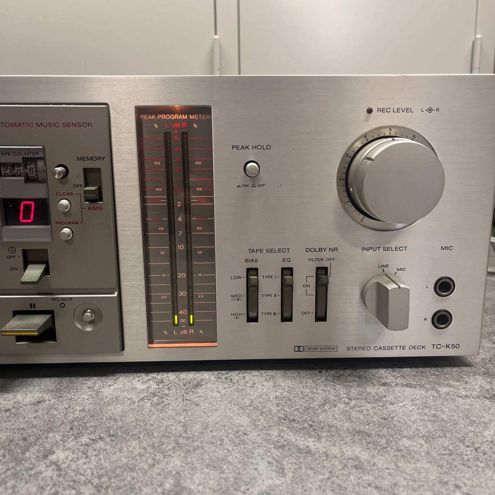 SONY ソニー カセットデッキ TC-K50 修理済 全機能動作 美品 6/28までの限定価格！【通電確認済み】SONY ソニー カセットデッキ TC
