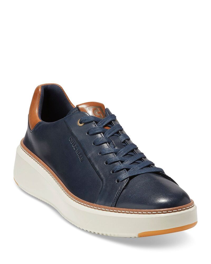 コールハーン メンズ シューズ スニーカー Cole Haan Mens GrandPr Topskin Low Top Sneakers Navy Blazer Leather ネイビー