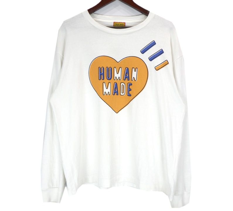 HUMAN MADE◇長袖Tシャツ/XL/コットン/WHT/HM31CS042// HUMAN MADE