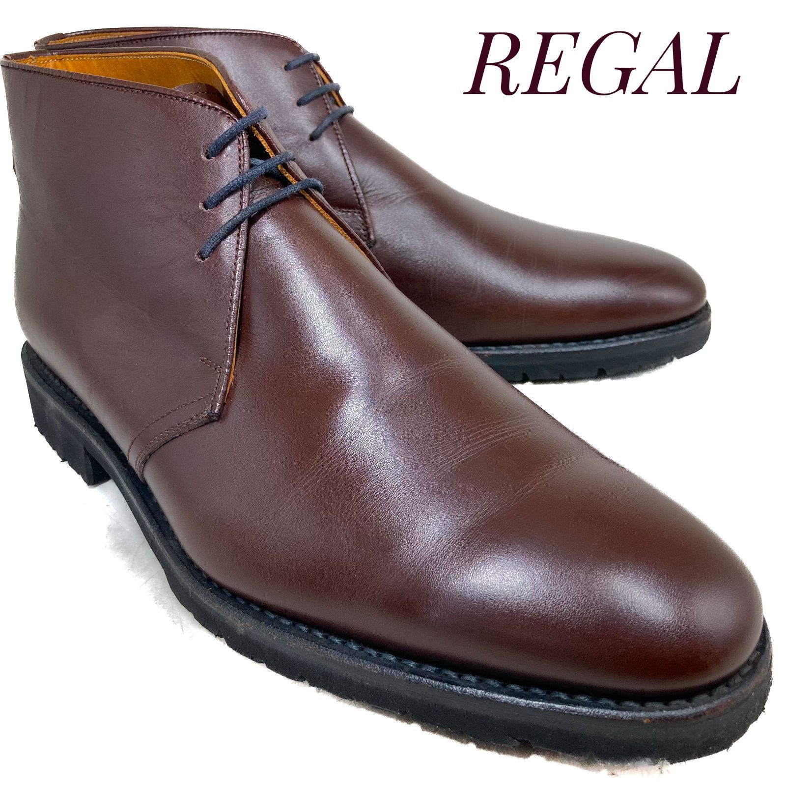 REGAL リーガル レザーチャッカブーツ JV47 茶 ブラウン 26cm　革靴 ブーツ フォーマル ドレス カジュアル 本革 本皮 メンズ