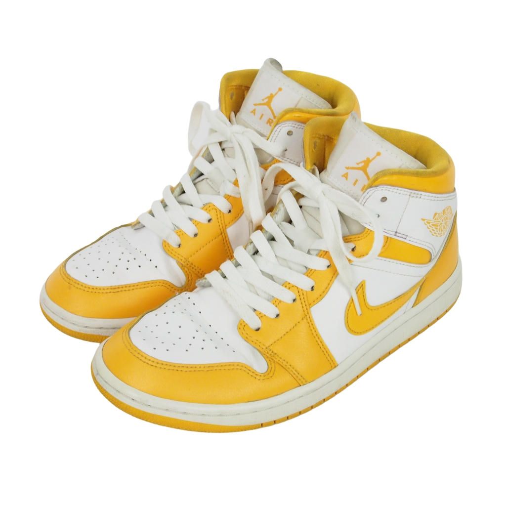 ナイキ NIKE Women's Air Jordan 1 Mid Lemon エアジョーダン1 ミッド レモン スニーカー US9.5 26.5cm 黄色 イエロー BQ6472-117