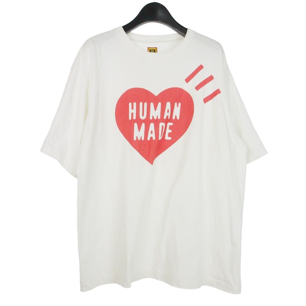 ヒューマンメイド HUMAN MADE ハートロゴ プリント デイリー Tシャツ カットソー 半袖 XL 白 ホワイト