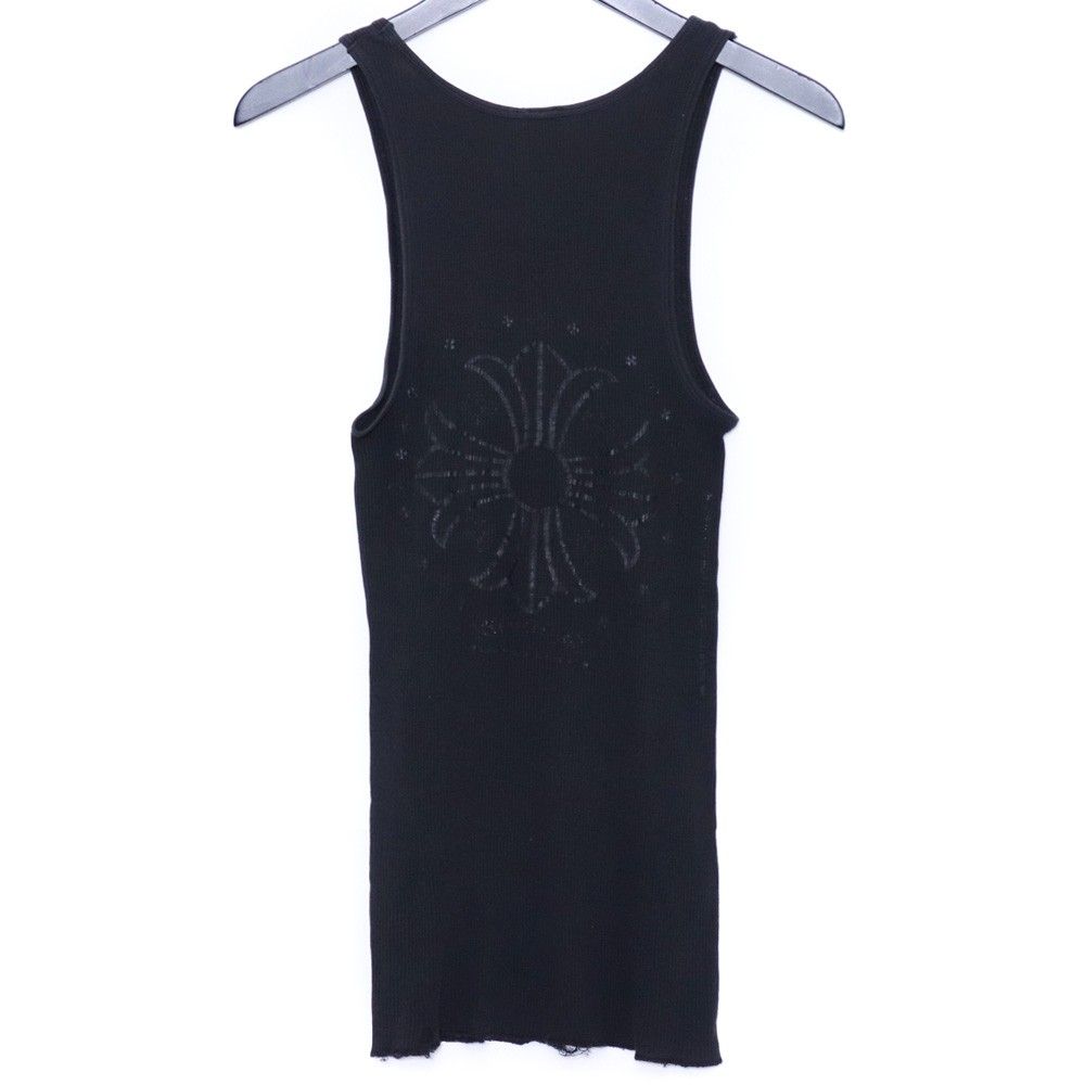CHROME HEARTS ブーツベルトプリントブラック タンクトップ　Sサイズ CHROME HEARTS オールド CHプラス スクロールラベル プリント タンク