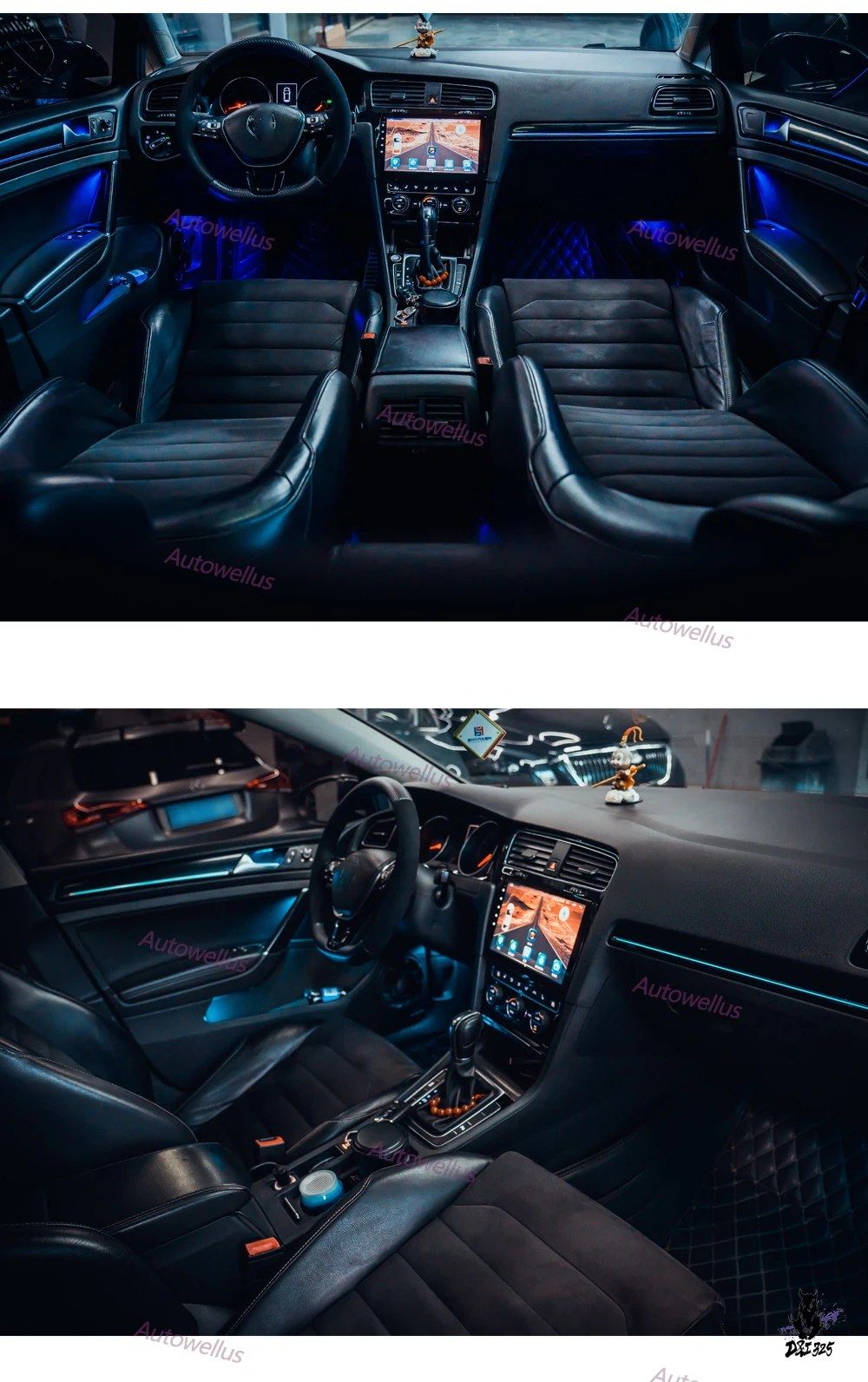 VW ゴルフ 7 7.5 Mk7 2014-2020 アンビエントライト LED RGB 17灯