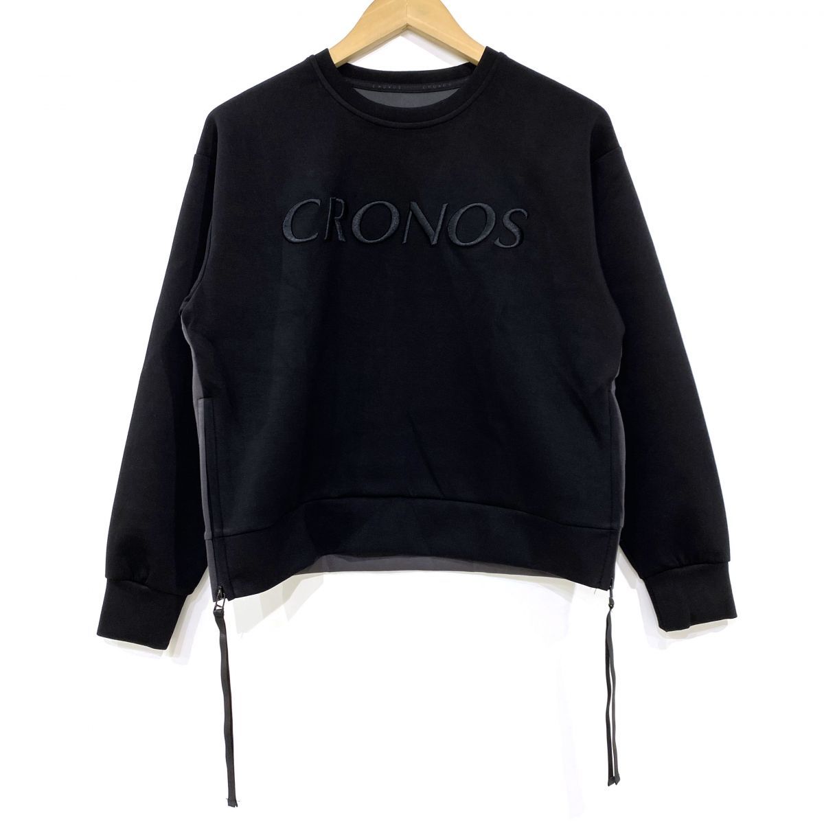 CRONOS クロノス エンブロイダリー ロゴ スウェット トップス Sサイズ レディース ※中古