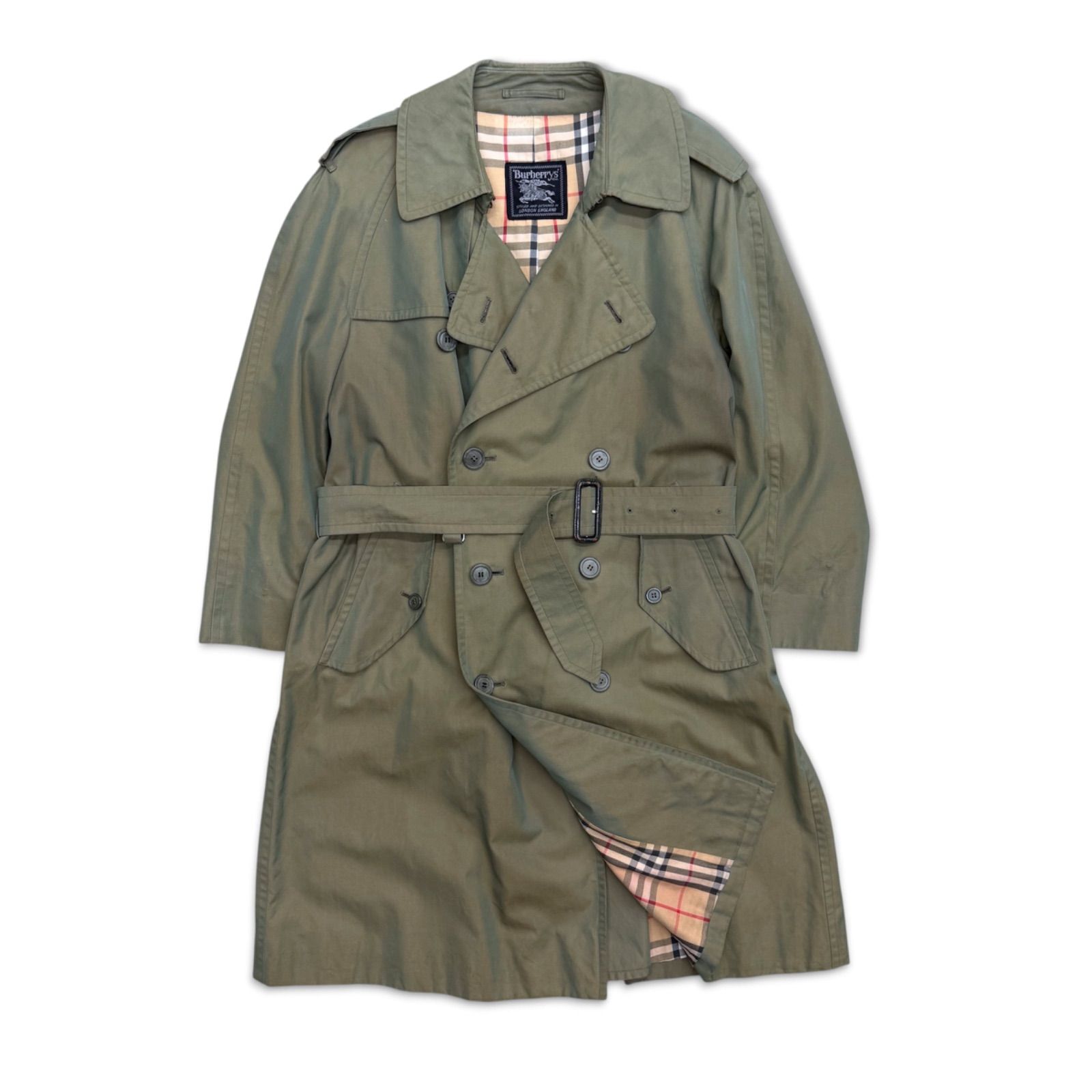 【BURBERRYS】60s TRENCH COAT バーバリー　トレンチコート　玉虫　b-63