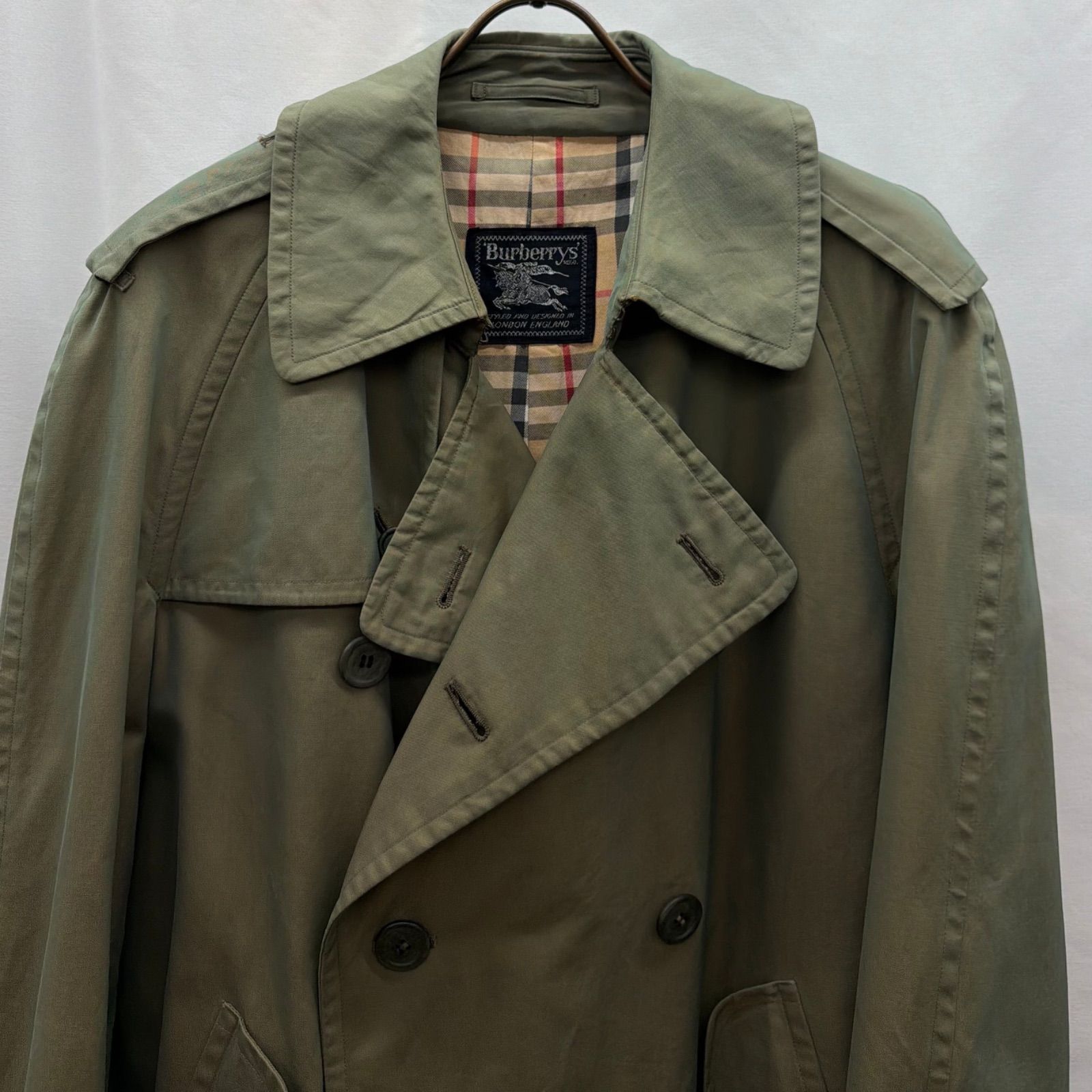 BURBERRYS】60s TRENCH COAT バーバリー トレンチコート 玉虫 b-63