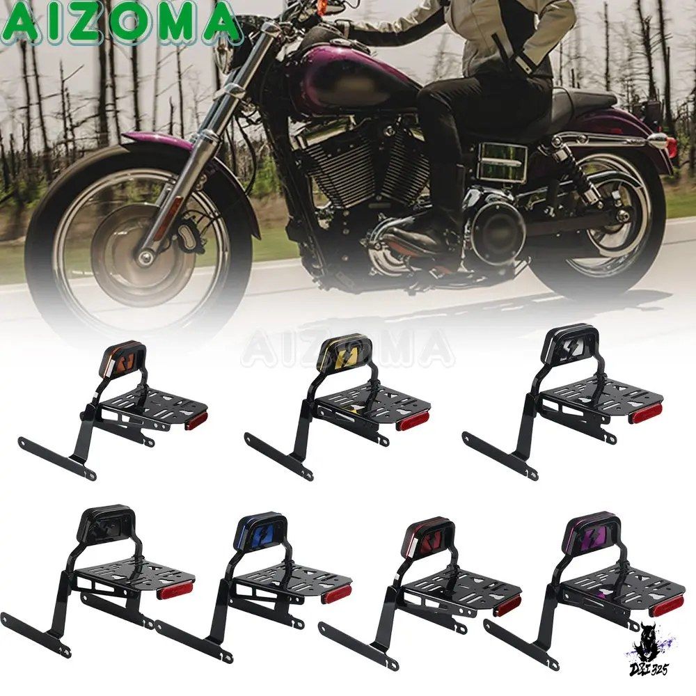 ハーレー Dyna 2006-2017 用 パッセンジャーシシーバー ロープロファイル ブラックレスト