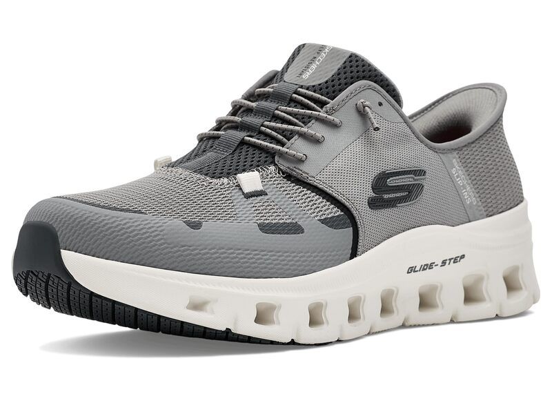 スケッチャーズ メンズ シューズ スニーカー Skechers Work SlipIns Glide Stepro Grey グレー