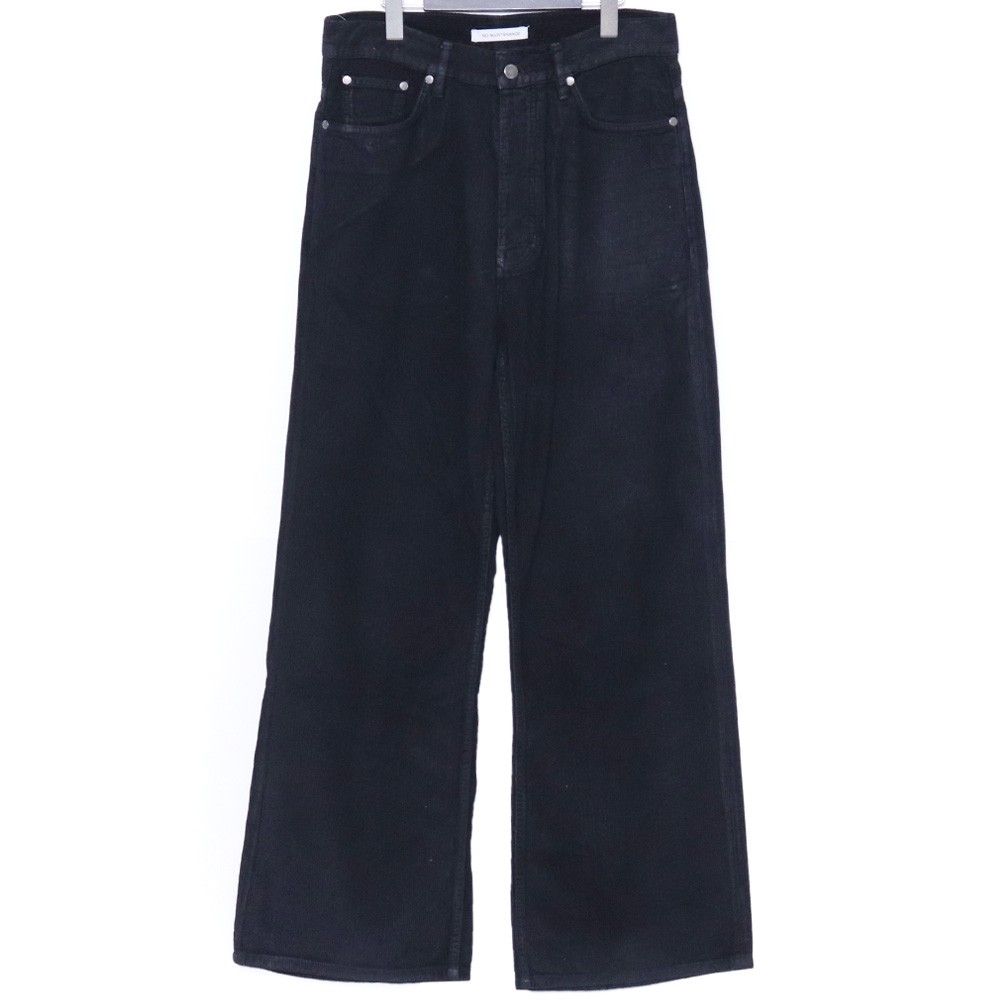 NO MAINTENANCE ONLY ARK 別注 WAXED BAGGY CORD PANTS サイズ30 ブラック