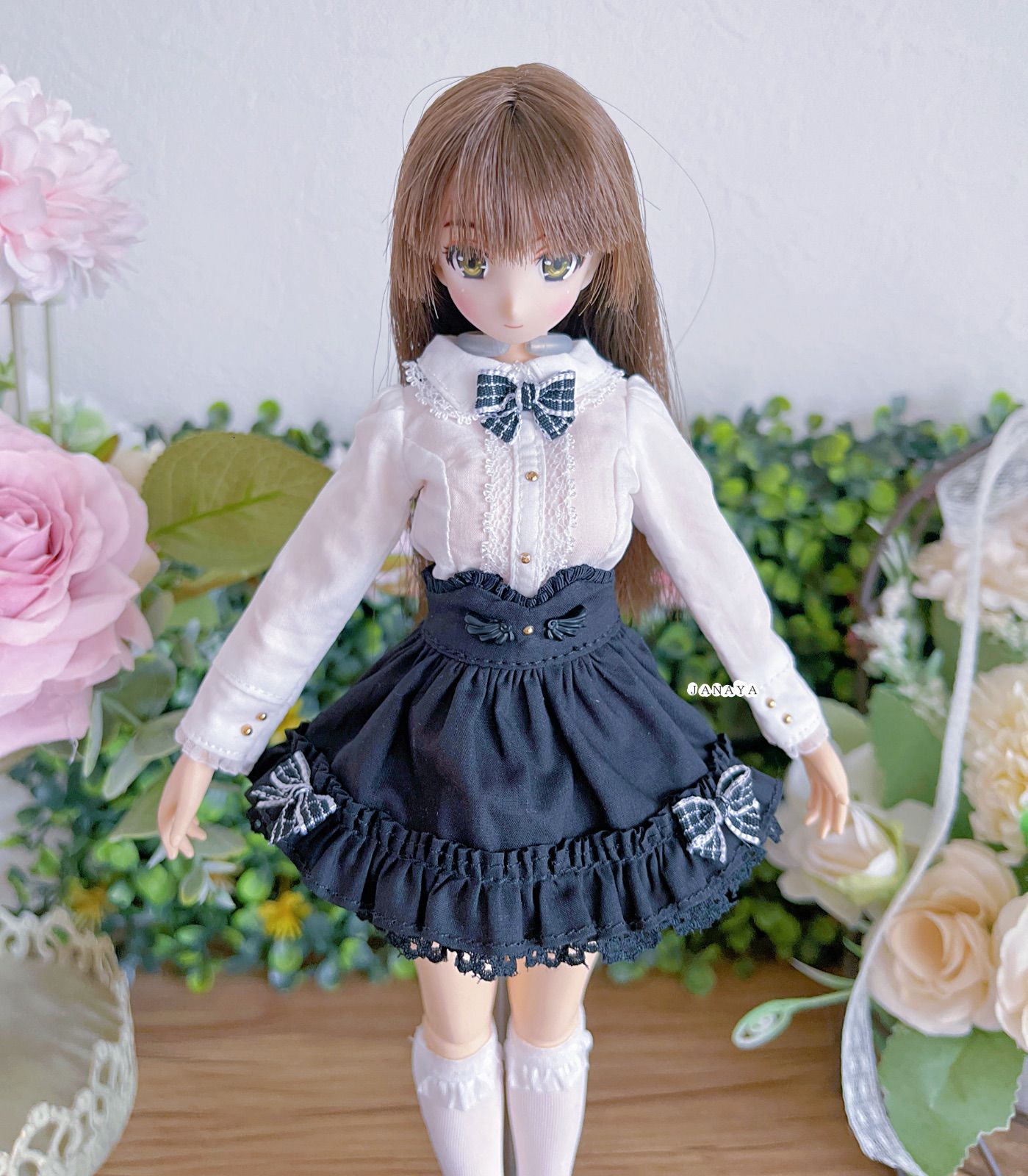 JANAYA オビツ24 Q'z body リカちゃん服 白色地雷系洋服セット - メルカリ