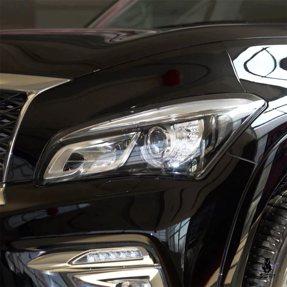 インフィニティ QX80 2014-2016 フロントヘッドライトレンズカバー シェル