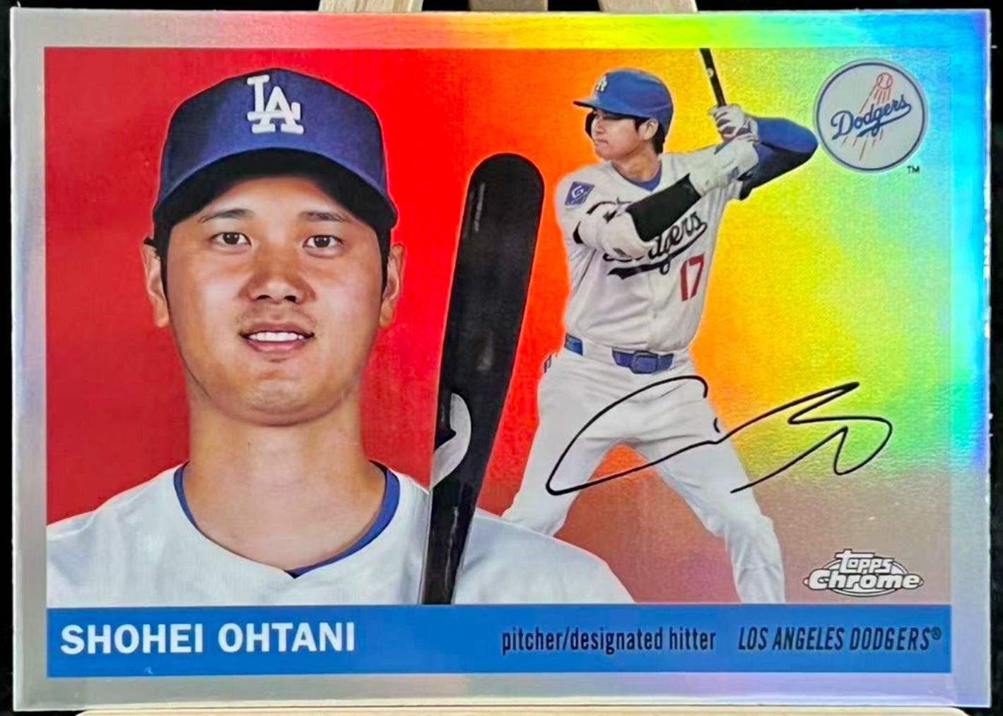 大谷翔平 Shohei Ohtani Topps Chrome Platinum 2025 Refractor プリントサイン MLB ドジャース Dodgers #17