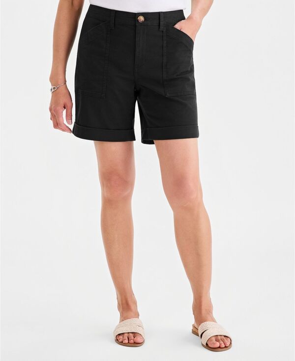 スタイルアンドコー レディース ボトムス ハーフパンツ・ショーツ ショートパンツ Style Co Womens Cuffed Utility Shorts Deep Black ブラック
