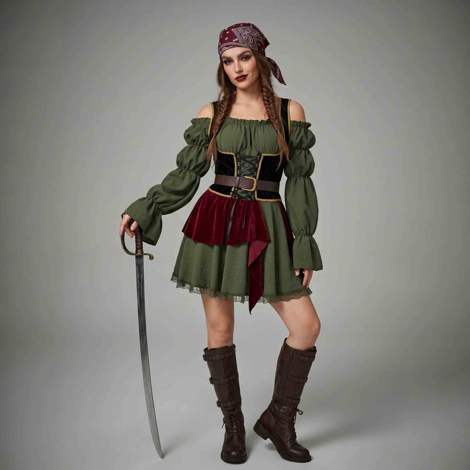 ハロウィン 海賊 コスプレ レディース ワンピース レトロ パイレーツ