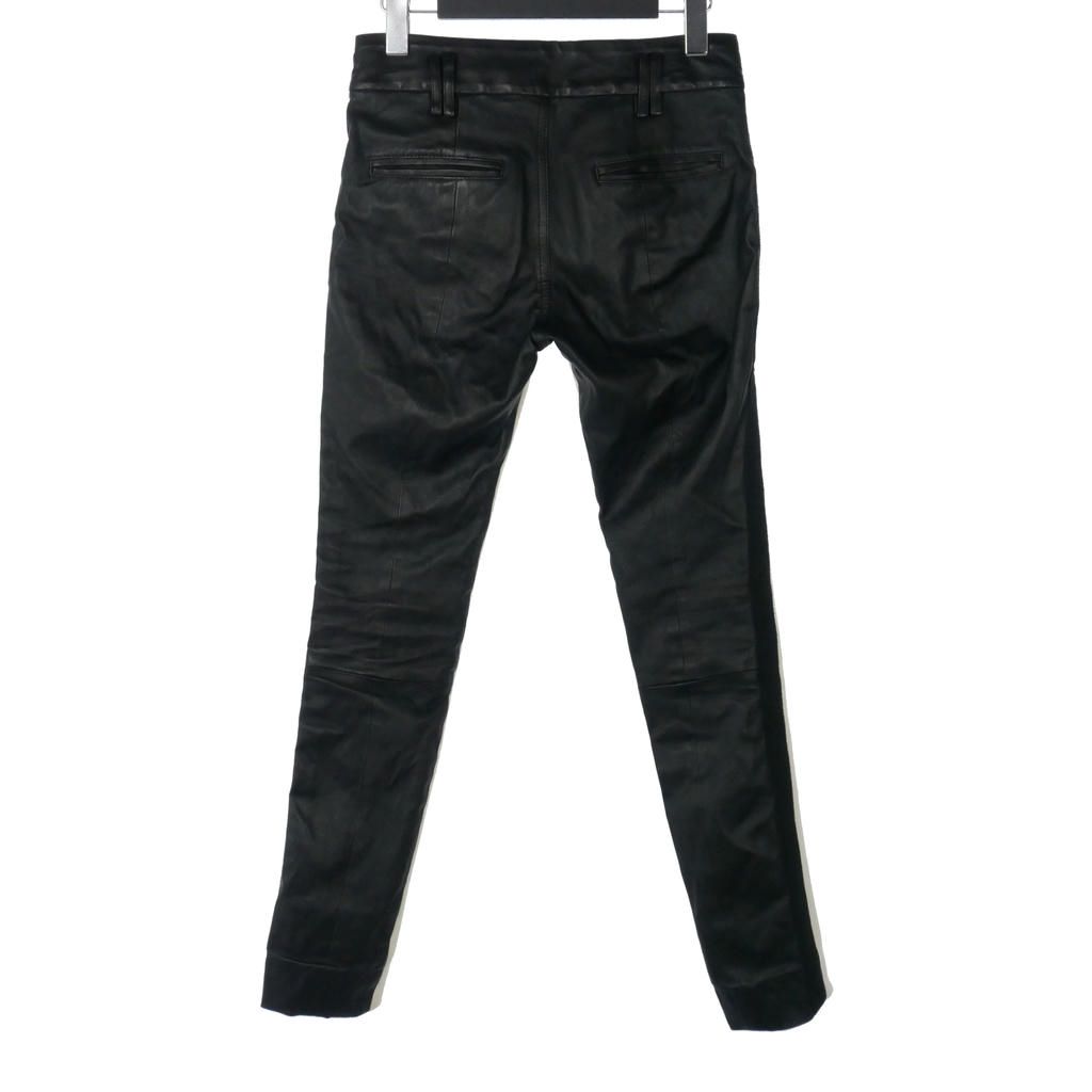 ハイダーアッカーマン Haider Ackermann レザー切替 パンツ スキニー M