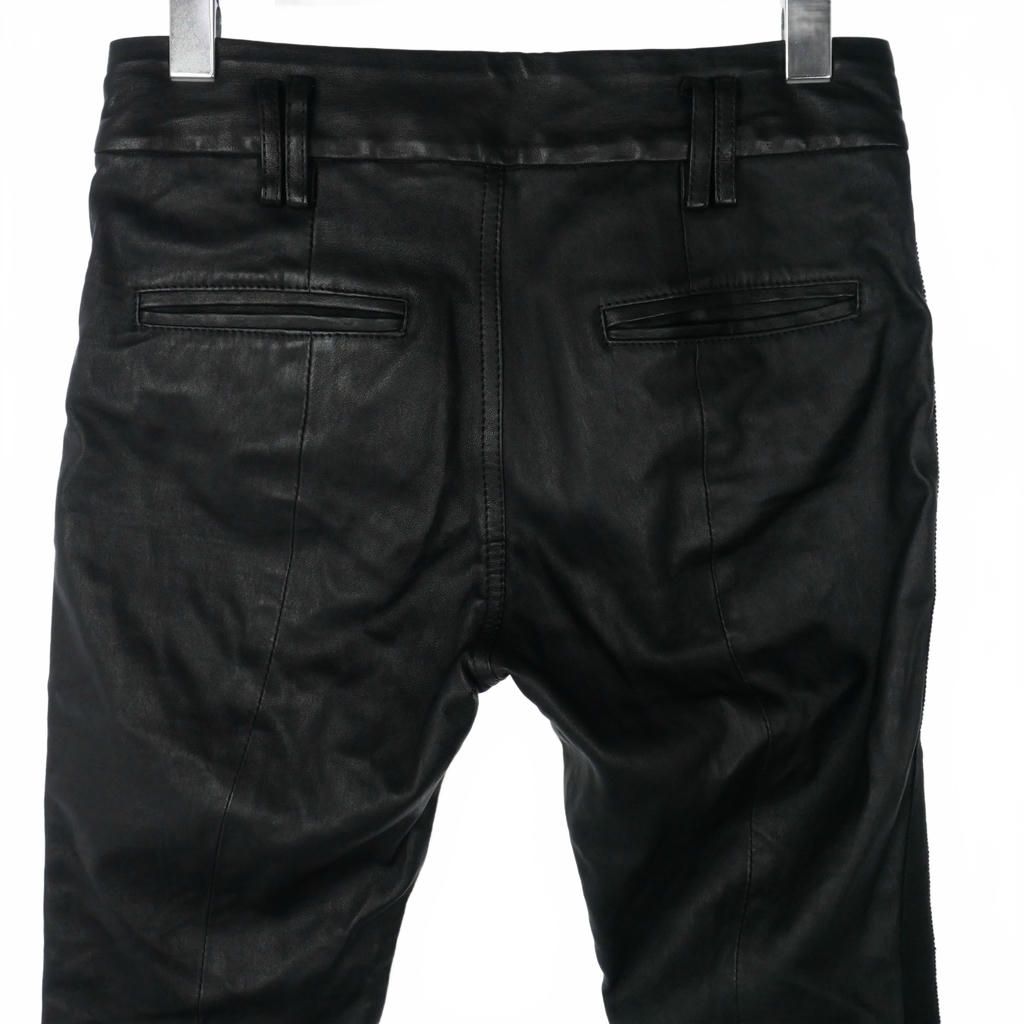 ハイダーアッカーマン Haider Ackermann レザー切替 パンツ スキニー M