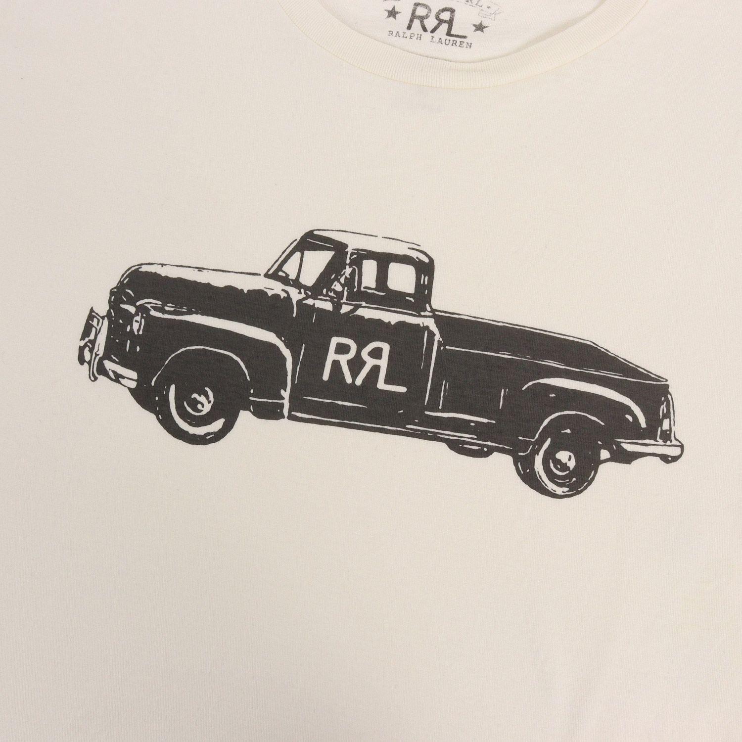 RRL ダブルアールエル Tシャツ オフホワイト 白 サイズ:M トラック 染