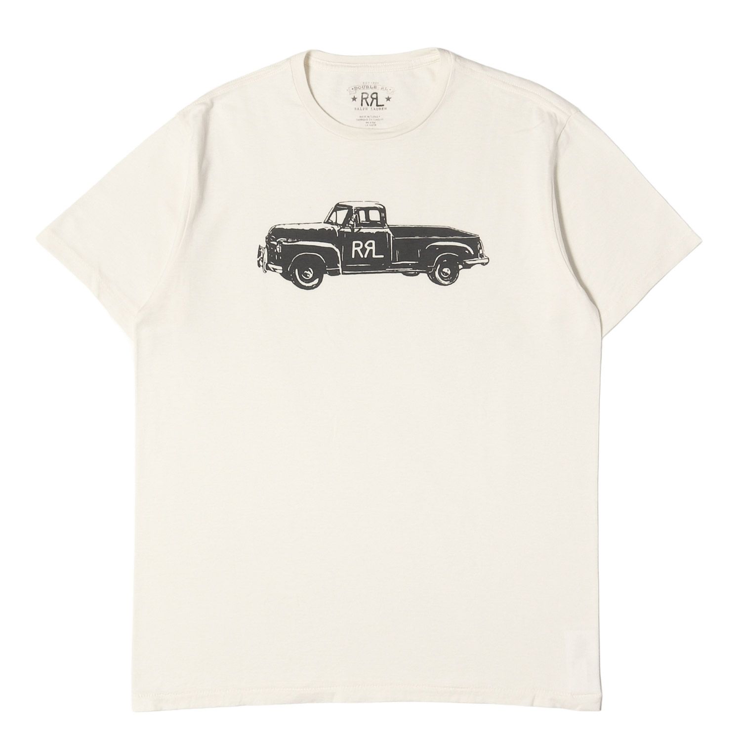 RRL ダブルアールエル Tシャツ オフホワイト 白 サイズ:M トラック 染