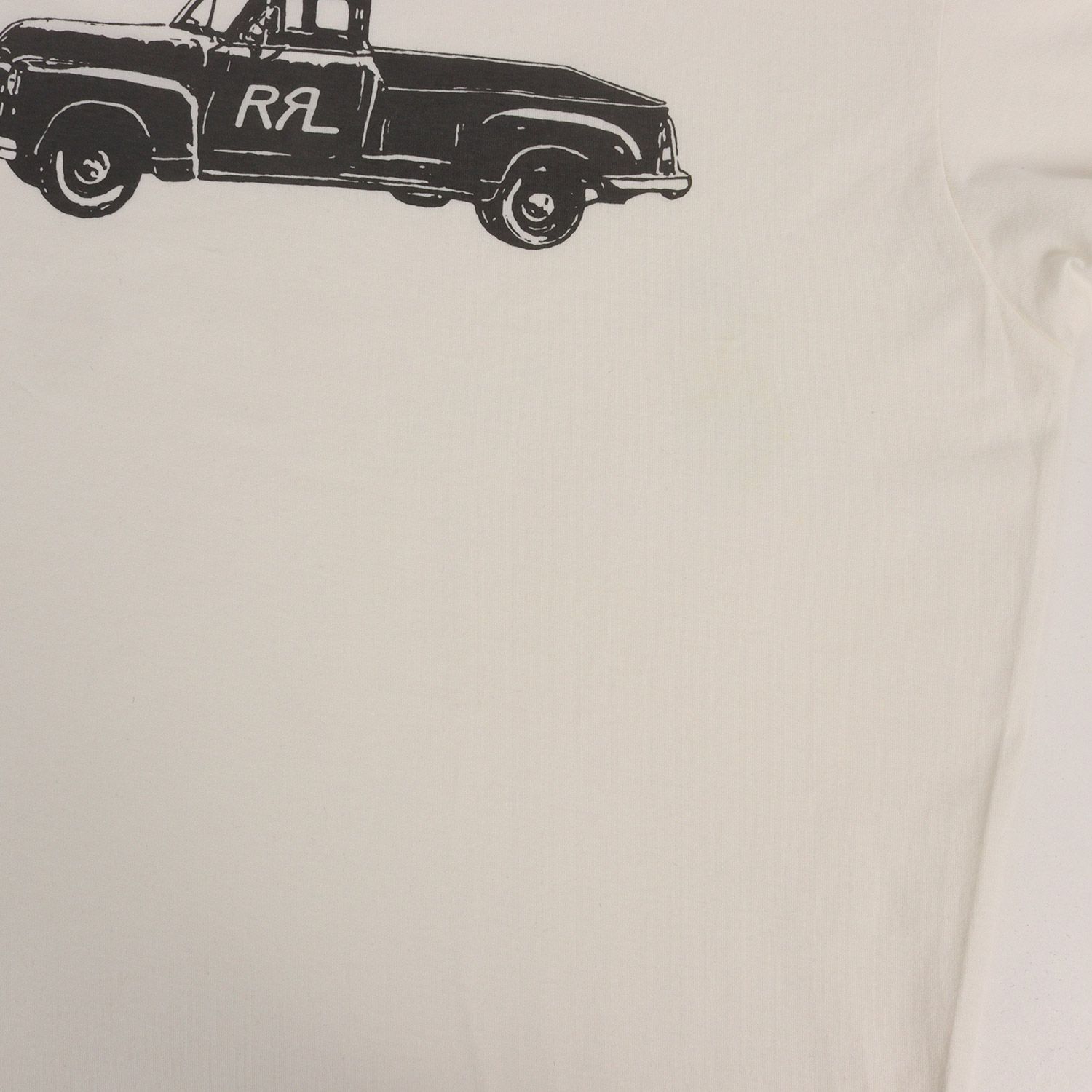 RRL ダブルアールエル Tシャツ オフホワイト 白 サイズ:M トラック 染