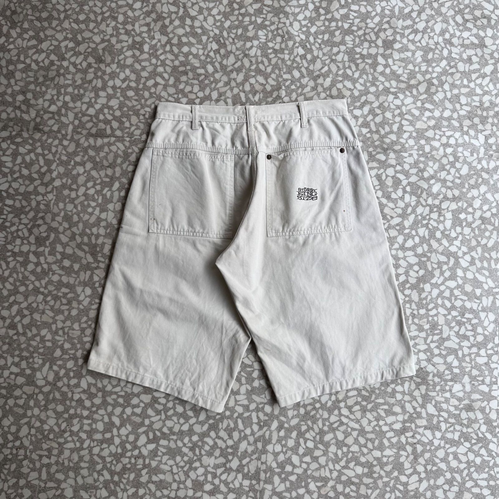 stussy ハーフ パンツ white Stussy ステューシー ストライプ ショート