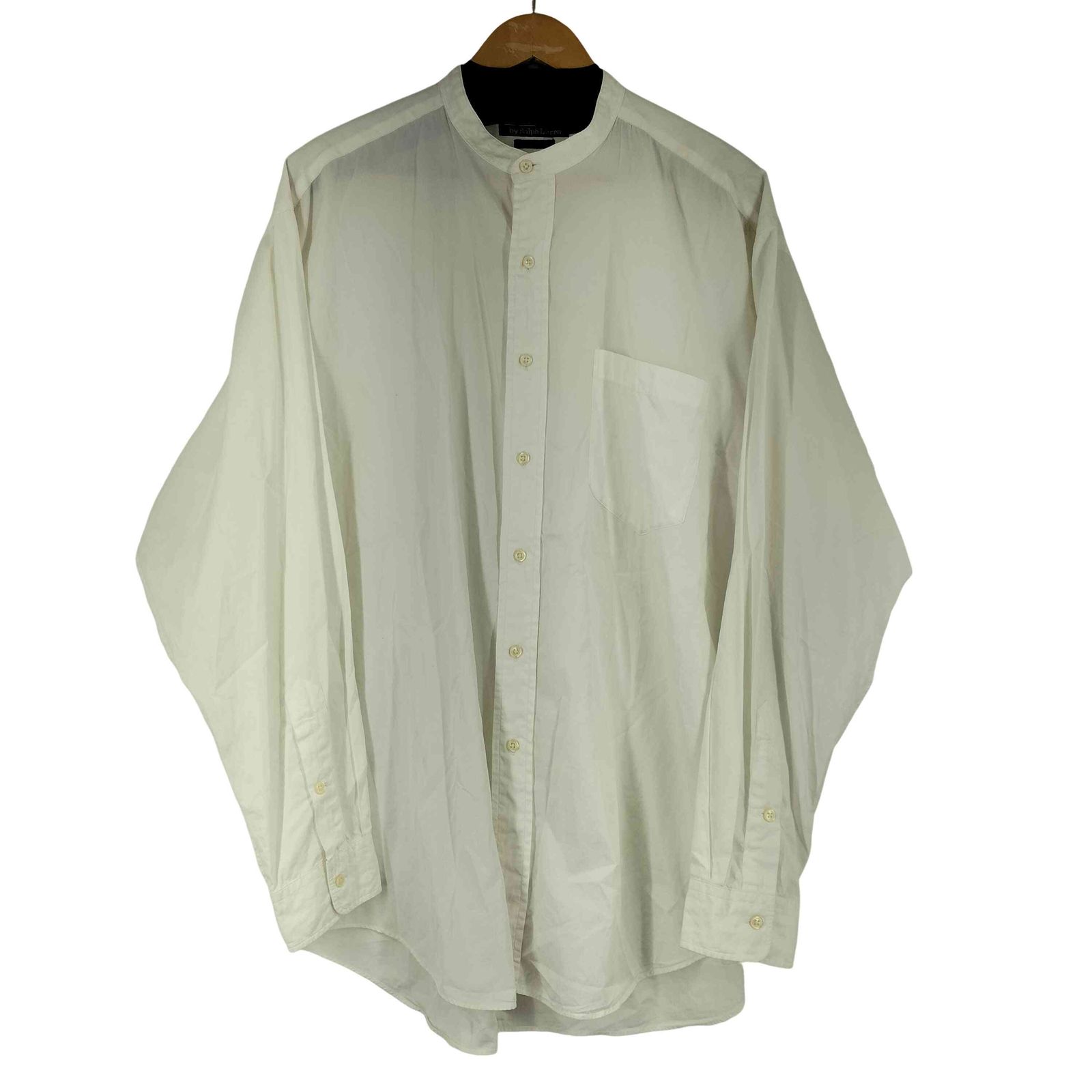 ポロバイラルフローレン Polo by RALPH LAUREN 90S コットン バンドカラーシャツ メンズ JPN：L