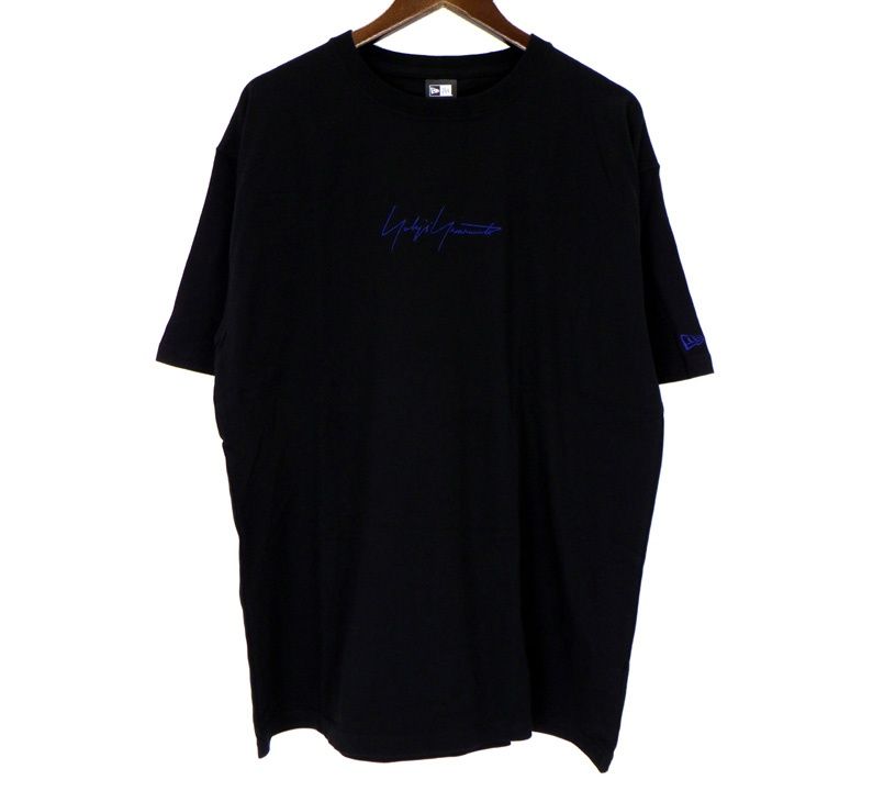ヨウジヤマモト プールオム Yohji Yamamoto POUR HOMME × ニューエラ NEW ERA 19SS 【 HH T98 075 】 ロゴ 刺繍 半袖 Tシャツ 51037