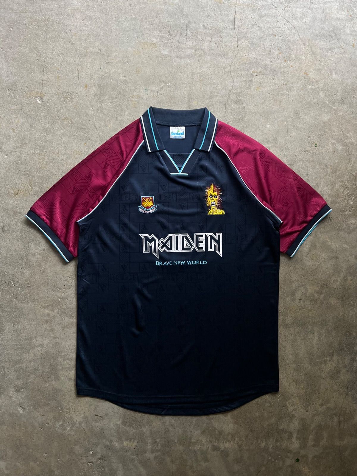 Vandanel MAIDEN Brave New World West Ham サッカーシャツ XL