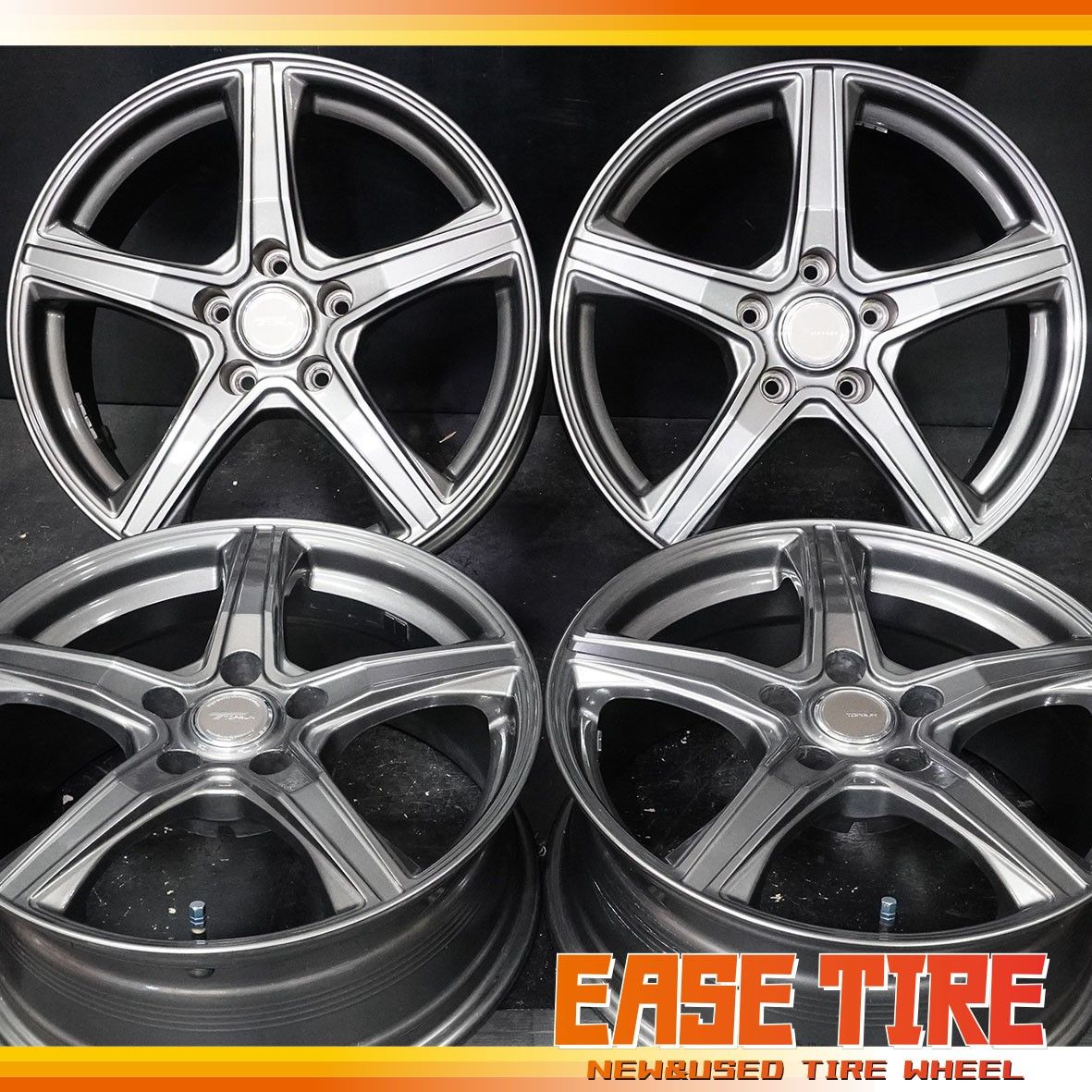 中古ホイール ブリヂストン TOPRUN 17インチ 7J +38 114.3 5H 4本 30系アルファード ヴェルファイア ハリアー RAV4等