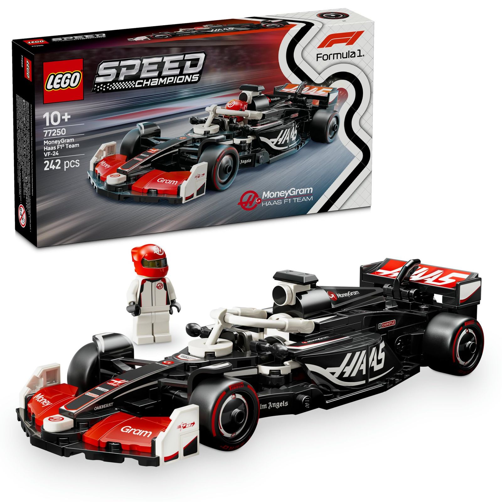レゴ(LEGO) スピードチャンピオン MoneyGram Haas F1(R) Team VF-24 レースカー おもちゃ 玩具 誕生日 プレゼント ブロック 男の子 女の子 子供  [MoneyGram Haas F1 Team VF-24 レースカー]