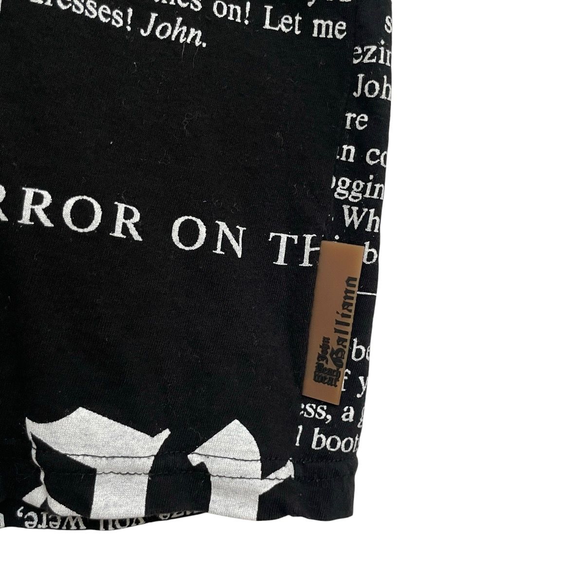 JOHN GALLIANO ジョンガリアーノ ニュースペーパー柄 Tシャツ ブラック