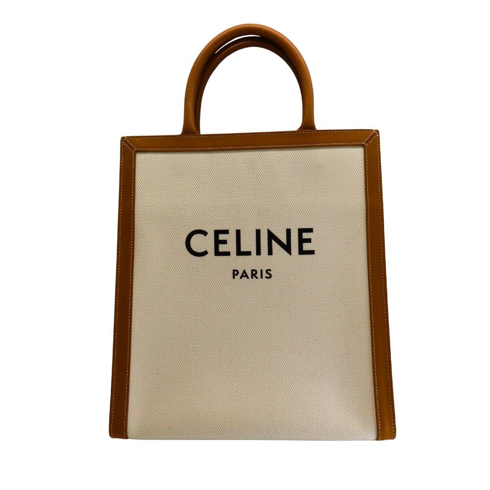 【中古】セリーヌ CELINE 19208 スモール バーティカル カバ キャンバス 2BNZ 02NT ショルダーバッグ トートバッグ A2600046【無料ギフトラッピング承ります】