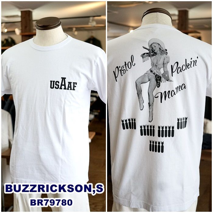 バズリクソンズ　BUZZRICKSON 半袖T　Ｔシャツ　79780　ミリタリー　ピンナップガール