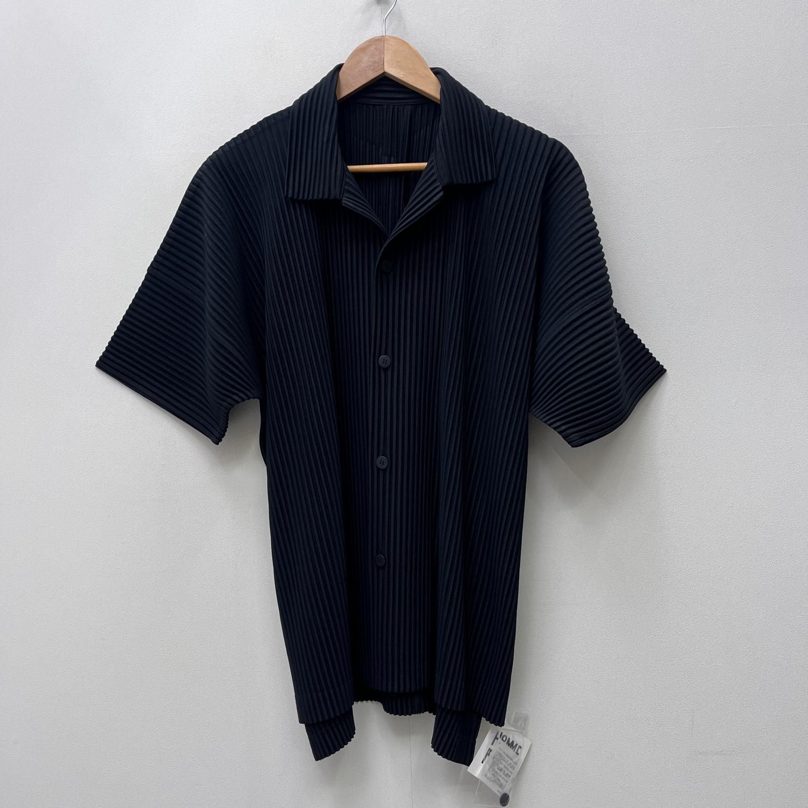 【加古川店】 中古 ISSEY MIYAKE | イッセイミヤケ 半袖シャツ MONTHLY COLORS : MAY HP61JJ051 ブラック サイズ：3 【108】