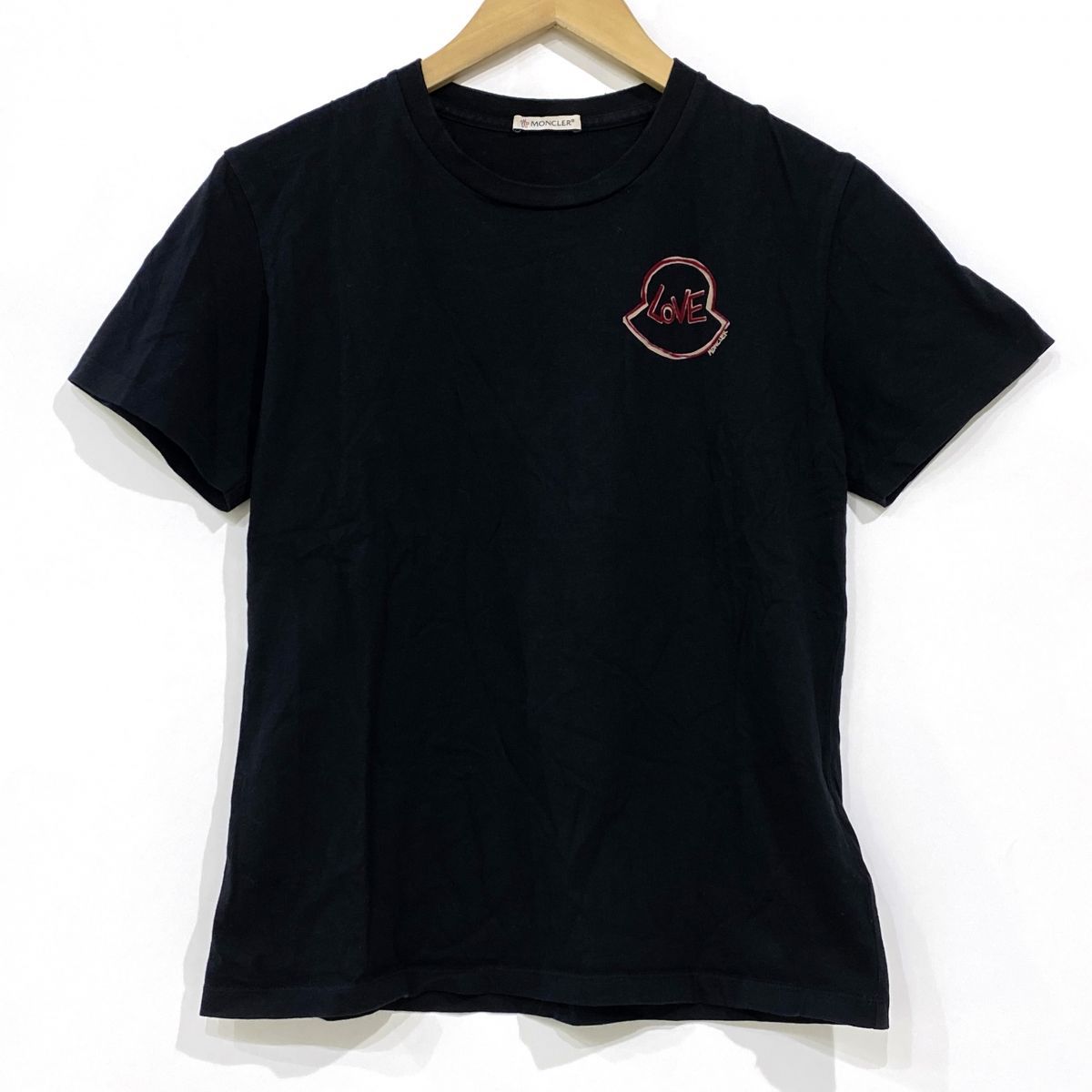 MONCLER モンクレール LOVEロゴ 半袖 Tシャツ G20938C00018 ブラック S 