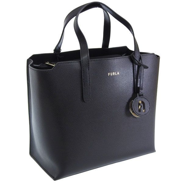 フルラ バッグ レディース トートバッグ アウトレット レザー ブラック リンダ LINDA S TOTE 25 WB01056ARE000O6000 FURLA
