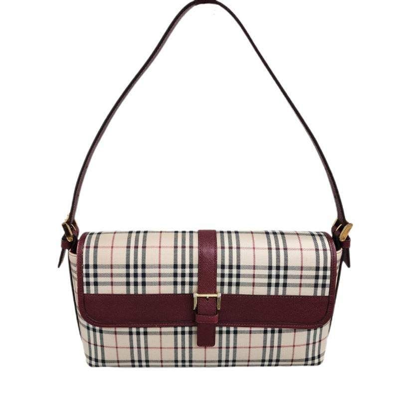 BURBERRY バーバリー ノバチェック ベージュ レザー ワンショルダー