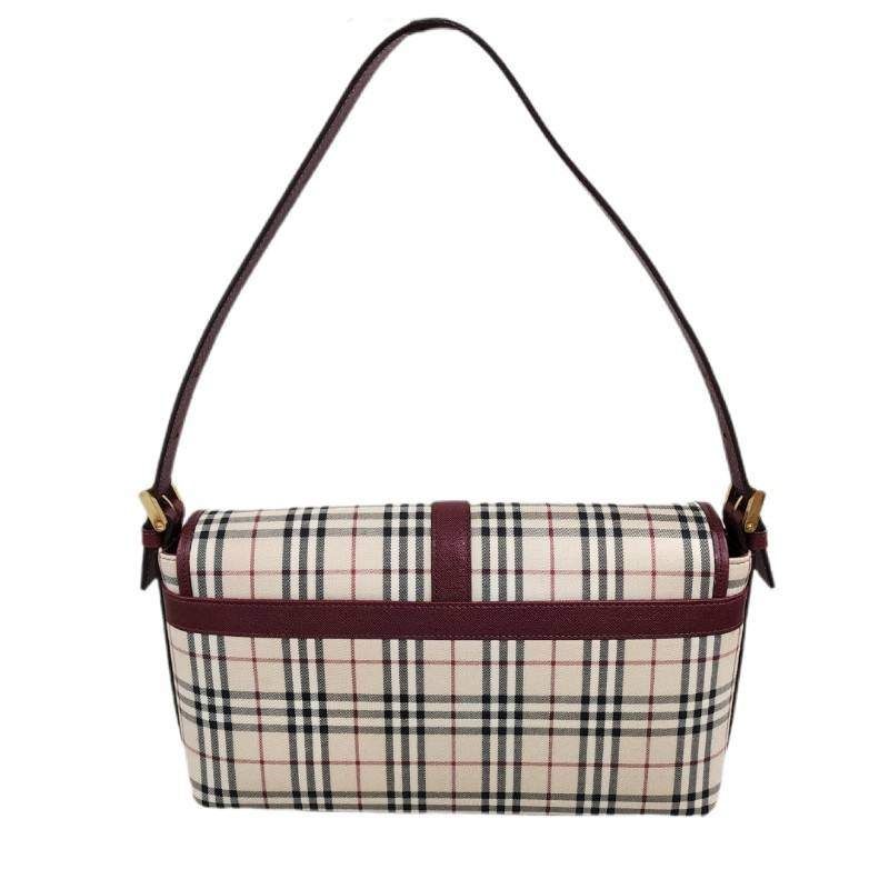 BURBERRY バーバリー ノバチェック ベージュ レザー ワンショルダー