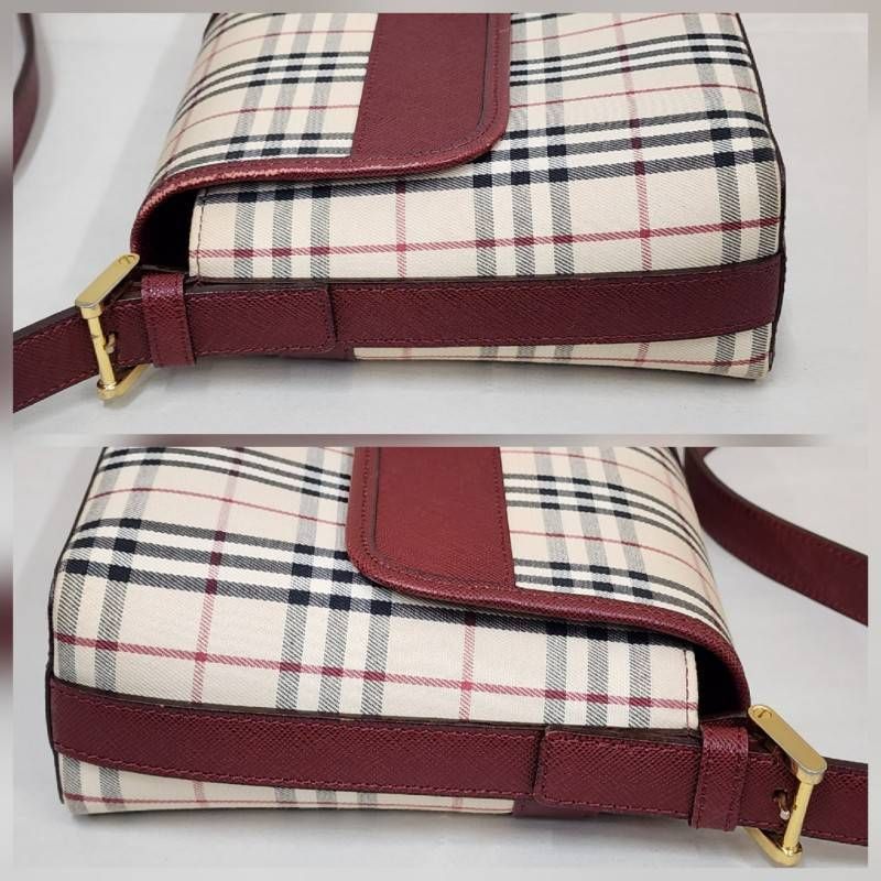 BURBERRY バーバリー ノバチェック ベージュ レザー ワンショルダー