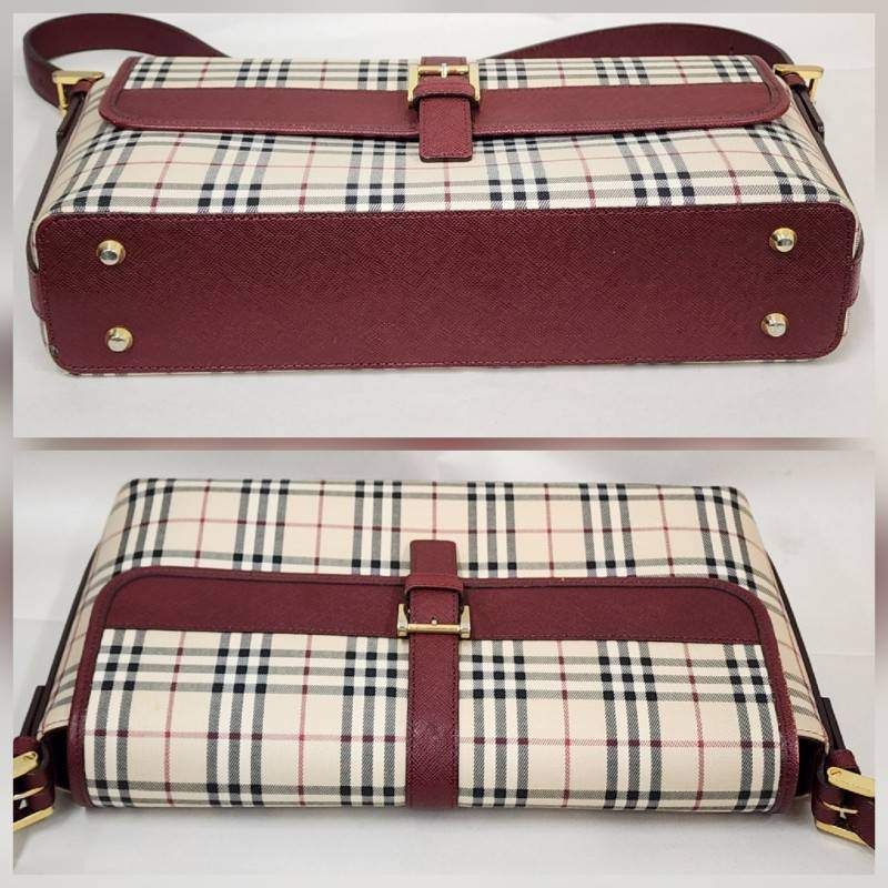 BURBERRY バーバリー ノバチェック ベージュ レザー ワンショルダー