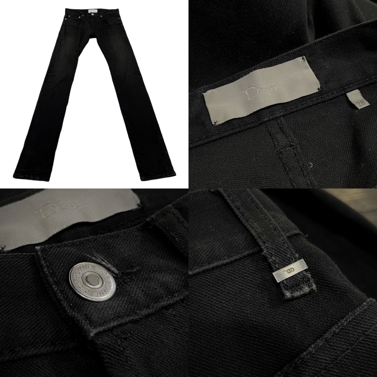 パンツ 08ss dior homme kris van assche 28 Dior Homme 08SS ストレッチコットンツイル5ポケットスキニーパンツ 28