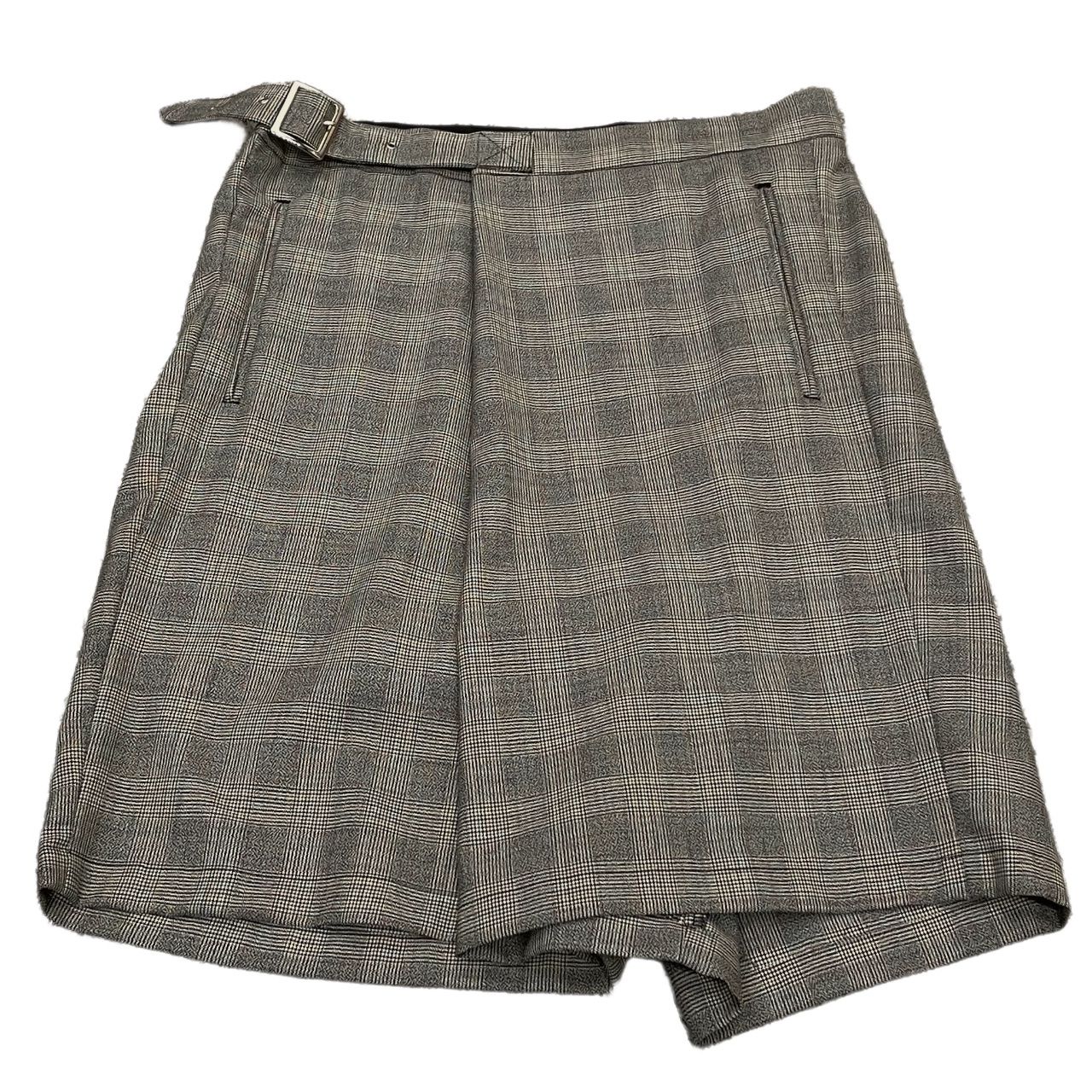 FACETASM 23SS CHECK WRAP PANTS グレンチェックラップデザインハーフ