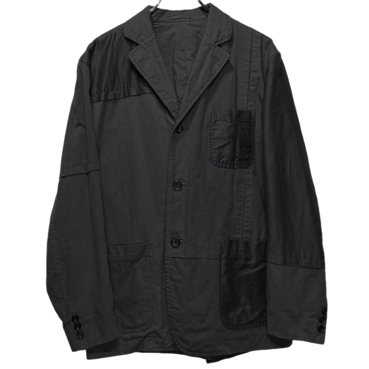 COMME des GARCONS HOMME　製品染め　リネンジャケット COMME des GARCONS HOMME 21SS コットンリネン製品染め切替パッチ