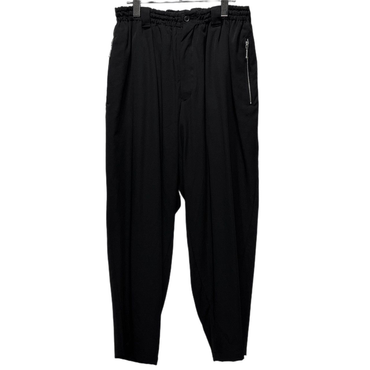 【18ss】ボールファスナー付裾マッキンパンツ　yohjiyamamoto Yohji Yamamoto Pour Homme 18AW ウールギャバジンボールチェーン