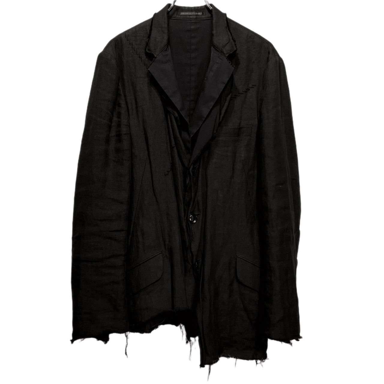 Yohji Yamamoto Pour Homme 22SS 3重レイヤードアシンメトリーカットオフリバーシブルジャケット HG-J09-800 定200,200円 Yohji Yamamoto Pour Homme 22SS 3重レイヤードアシンメトリーカット
