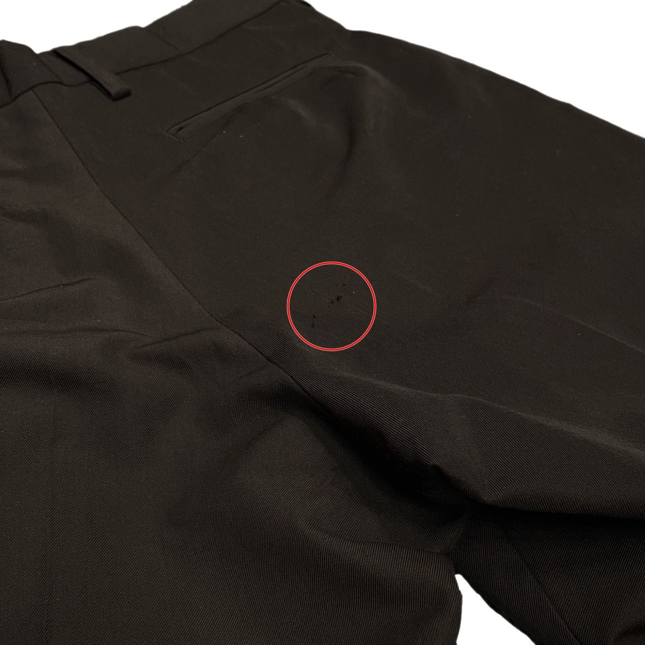kolor 20AW ウールポリエステルサージ裾ボタン2タックテーパードパンツ