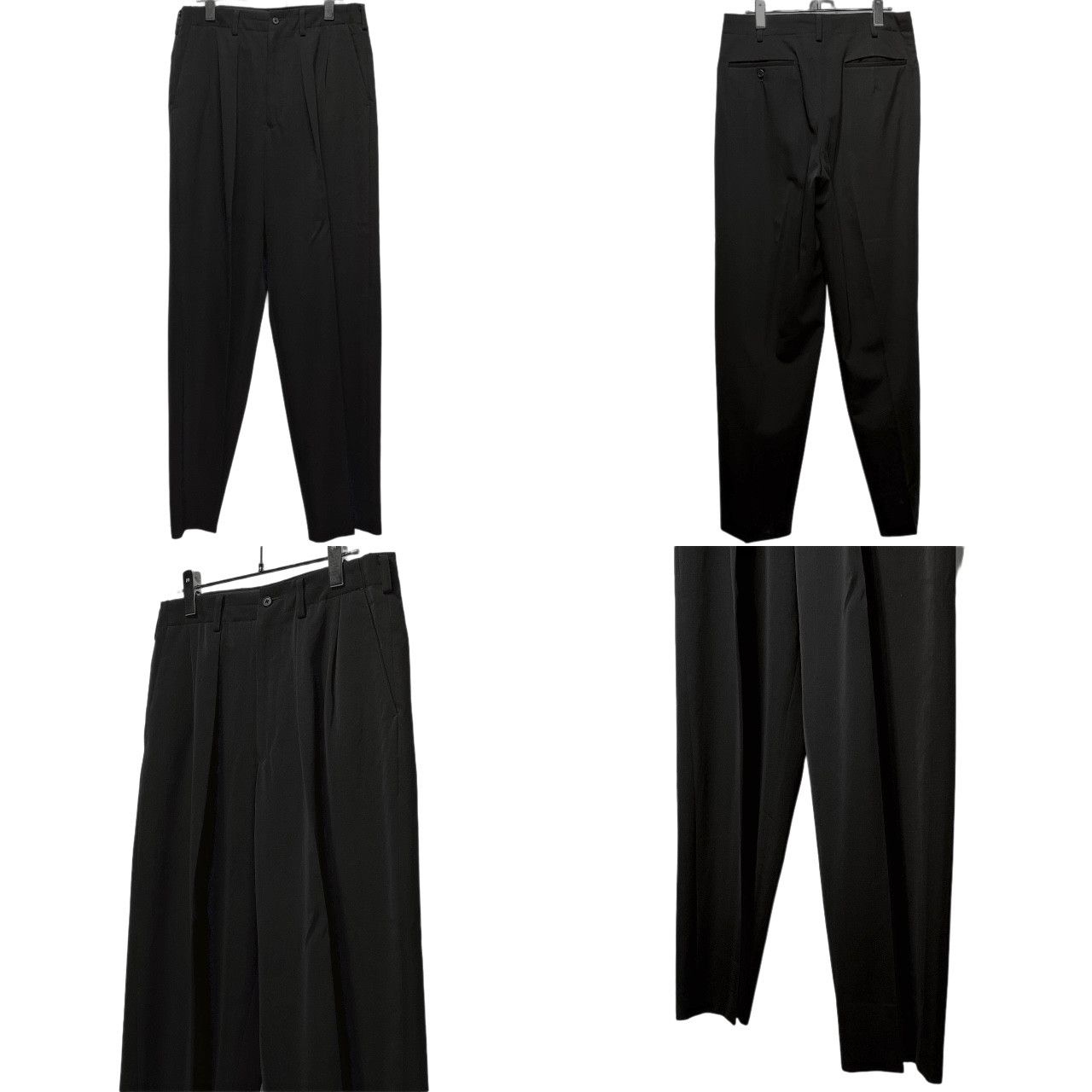 Y's for men 90s ウールギャバ セットアップ 黒 s Y's for men ウールギャバジンセットアップスーツ 3Bテーラード
