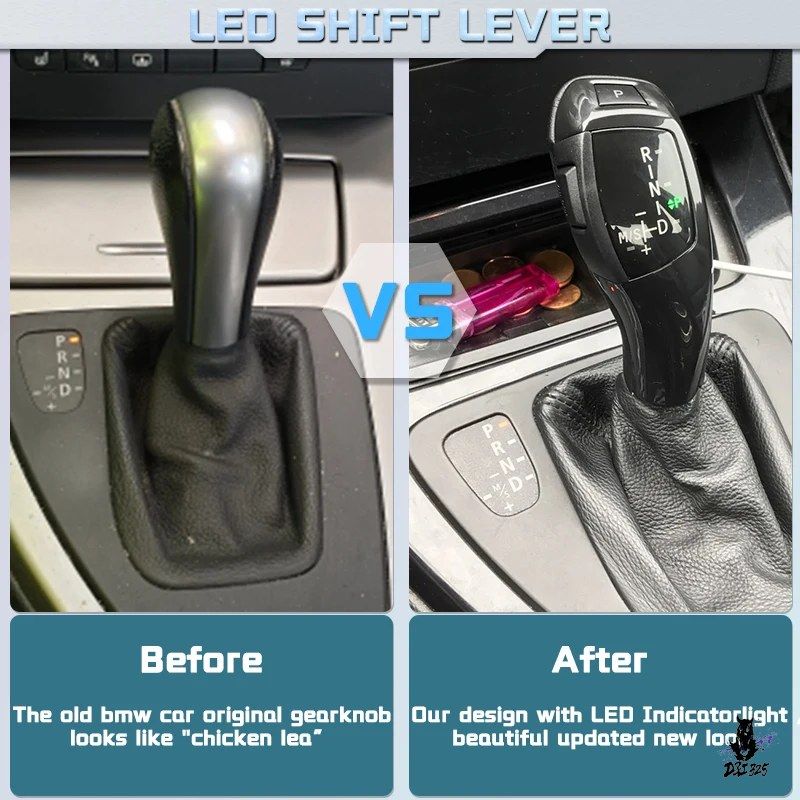 BMW 1/3/5/6シリーズ E46/E60/E90/E92/E87/E89/X3 LEDシフトノブ