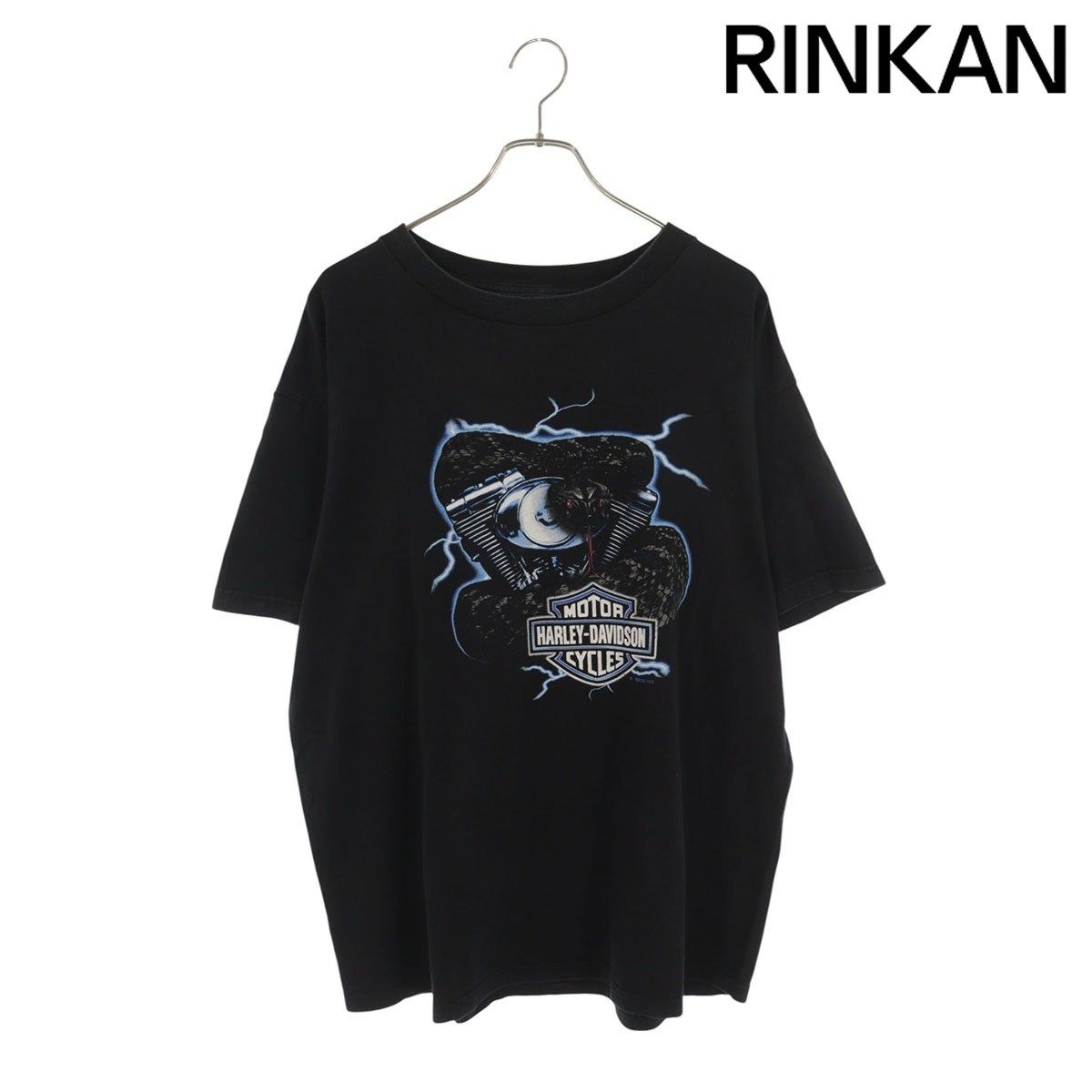 ハーレーダビッドソン スネークプリントTシャツ メンズ XL
